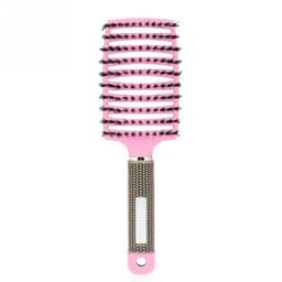 1PC Solid Women Hair Combs Bristle Hair Makeup Brushes Scalp Massage Comb Wet Hair Brush Salon Hairdressing Styling Tools 2