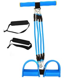 Chest Expander & Leg Pull Up Exerciser / Feet Pedal Bodybuilding Expander with Adjustable 4 Resistance Bands 4