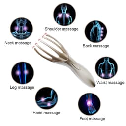 Electric Head Massager Scalp Vibrating Therapeutic Massage Comb Neck Massage Tool Handheld Headache Relief Comb for Men Women Health Care Electronic Head Spa Vibration 7