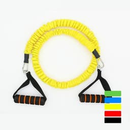 Fitness Chest Expander Pilates Resistance Bands Portable Puller Sports Exercise Muscle Training Rope Yoga Cable Tube 20 LB 1.2 m 3