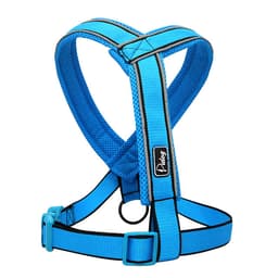 Nylon Reflective Soft Mesh Padded Dog Harness Vest For Medium Large Dog Pitbull Adjustable S M L XL 3 Colors Pink Green Blue 3