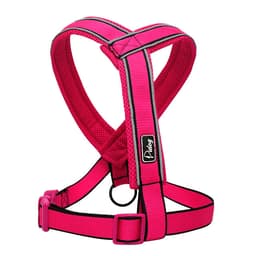 Nylon Reflective Soft Mesh Padded Dog Harness Vest For Medium Large Dog Pitbull Adjustable S M L XL 3 Colors Pink Green Blue 4