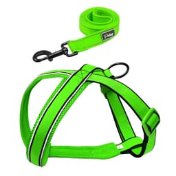 Reflective Pet Dog Nylon Harness Vest With Walking Leash Mesh Padded Adjustable Dogs Harnesses With Strap For Medium Large Pets 2