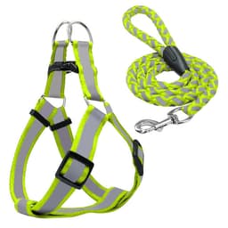 Step-in Dog Harness & Walking Leash Set No Pullig Reflective Nylon Dogs Vest  And Leads 5 Colors  S M L For Small Medium Dogs 2