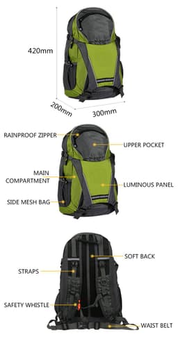 Turn Signal Light LED Reflective Sport Backpack 18 Liter Waterproof for Night Cycling Safety Outdoor … 7