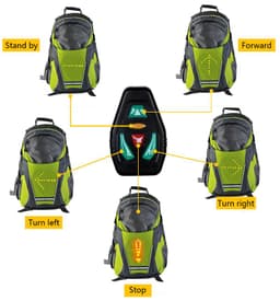 Turn Signal Light LED Reflective Sport Backpack 18 Liter Waterproof for Night Cycling Safety Outdoor … 8