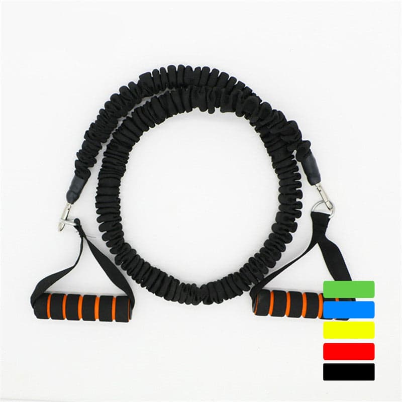 Fitness Chest Expander Pilates Resistance Bands Portable Puller Sports Exercise Muscle Training Rope Yoga Cable Tube 20 LB 1.2 m