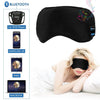 Bluetooth Sleeping Eye Mask Headphones, Sleeping Stereo Eye Shades Headphone Handsfree Music Headset Earpiece Washable for Travel Siesta - Black