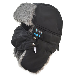 Wireless Bluetooth Hat with Windproof Mask Music Hands-Free Headset with Plush