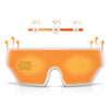USB Heated Eye Mask- Rechargeable Eye Massager Wireless Bluetooth Music - Hot Compress Eye Mask 180° Foldable Adjustable Strap 3 Modes Eye Care Stress Relief Anti Eye Aging