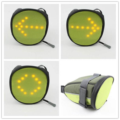 LED Turn Signal Bike Light in  Saddle Bag for Night Cycling Safety