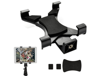 iPad Tripod Mount Adapter Universal Tablet Clamp Holder Fits Ipad, Ipad Air, Ipad Mini, Microsoft Surface, Nexus and Most Tablets, Use on Tripod, Monopod, Selfie Stick, Tabletop Tripod Stand Etc