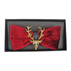Elk Tuxedo Bow Tie Adjustable Christmas Bowtie for Wedding Partieswith Box