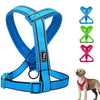 Nylon Reflective Soft Mesh Padded Dog Harness Vest For Medium Large Dog Pitbull Adjustable S M L XL 3 Colors Pink Green Blue
