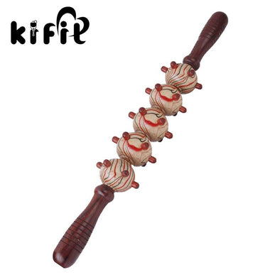 KIFIT 1Pcs Health Care Tool Wood Exercise Roller Sports Injury Gym Body Arm Back Leg Muscle Trigger Point Massager Rollers Stick