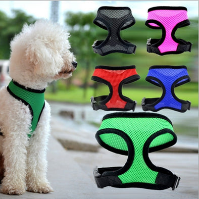 Urijk Medium And Large Pet Dog Harness Vest Reflective Tape Yarn Breathable And Comfortable Mesh Pet Dog Leash Big Dog Harness