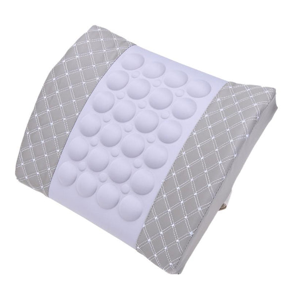 VODOOL Electric Massage Car Backrest Leather Waist Seat Support Lumbar Support for Universal Car High Quality