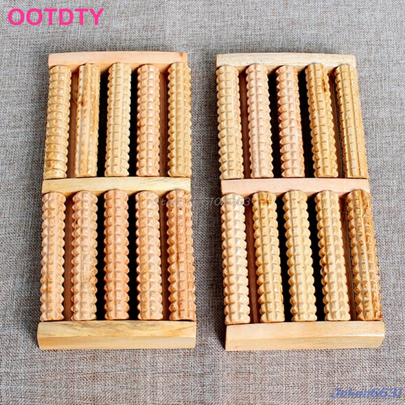 5 Raw Wooden Wood Roller Foot Massager Stress Relief Health Therapy Relax Massage #E207Y# Hot Sale