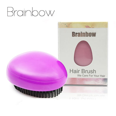 Brainbow 1pc Egg Design Magic Hair Brush Plastic Tangle Detangling Comb Head Scalp Massage Comb Salon Shower Hair Styling Tools
