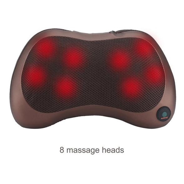Neck Waist Back Leg Body Massager Dual-use Car Home Massage Pillow Cushion Electric Infrared Heating Massager hot