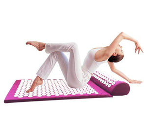 Foot Massager Massage cushion Acupressure Mat Relieve Foot Stress Pain Acupuncture Spike Yoga Mat with Pillow Drop shipping