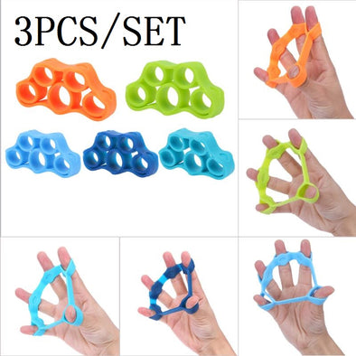 3PCS Finger resistance bands Hand Gripper Forearm Wrist Training Stretcher Exercise Pull Ring Grips Expander Fitness Equipment