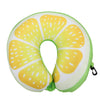 Creative Watermelon Travel Pillow Neck Protection Fruit U Shaped Nanoparticles Pillow Lemon Kiwi Orange Car Message Pillows