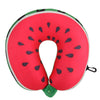 Creative Watermelon Travel Pillow Neck Protection Fruit U Shaped Nanoparticles Pillow Lemon Kiwi Orange Car Message Pillows