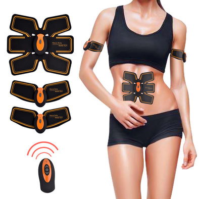 2018 Wireless Remote ABS Stimulator With Toning Belt Rechargeable EMS Abdominal Muscle Trainer Tens Pulse Massager Slimming