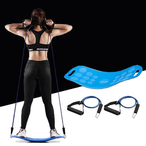 Men Women Resistance Bands Strength Trainer Belt with Board Puller Crossfit Muscle Training Rope Fitness Tube Yoga Twist Expand