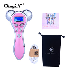 Micro-current Vibration 4D Roller Full Body Massager Anti-Cellulite Face Skin Lifting Tighten Wrinkles Remover Tool Body Tighten