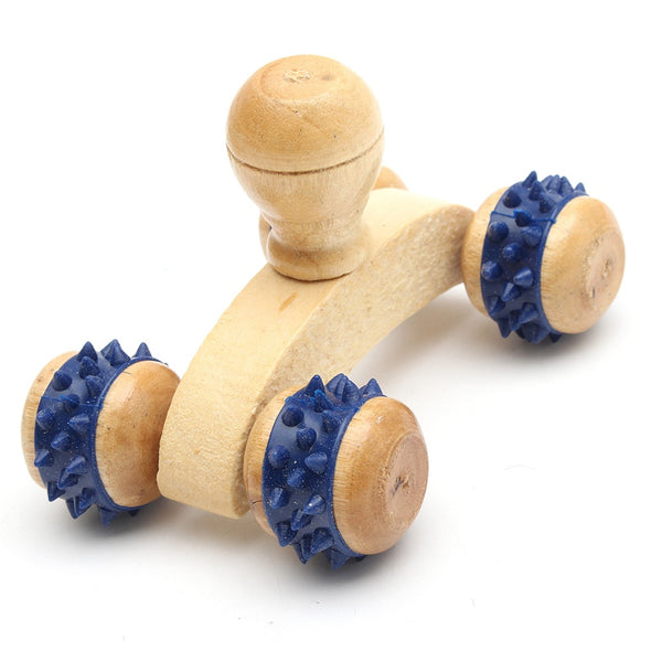 Cute Four Roller Wheels Massager Body Fitness Massage Roller Massage Wheel Massager Beauty Health Care Tool Gifts Color Random