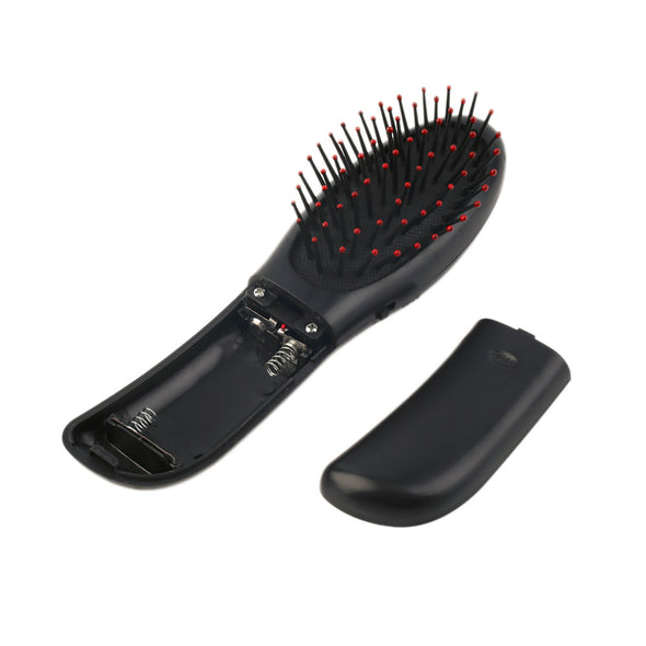 New Electric Vibrating Hair Brush Comb Massager Black Hair Scalp Head Blood Circulation Massager Comb Brush Black