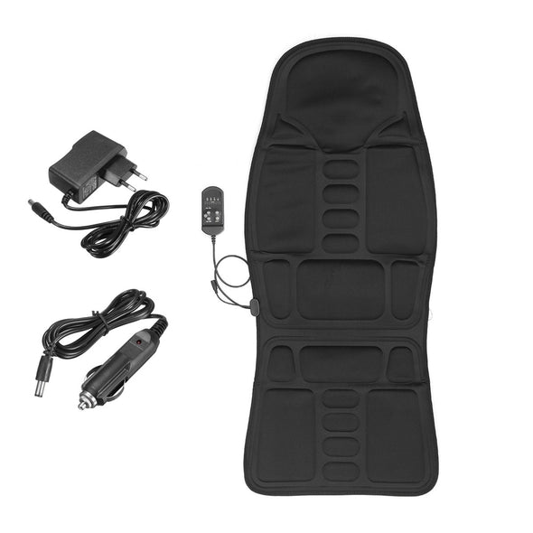 Autoleader Multifunctional Car Chair Body Massage Heat Mat Seat Cover Cushion Neck Pain Lumbar Support Pad Back