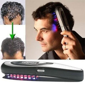 1pcs Laser Treatment Black Hair Loss Stop Regrow Therapy By Power Massage Grow Comb Brush Kit Barber Tools